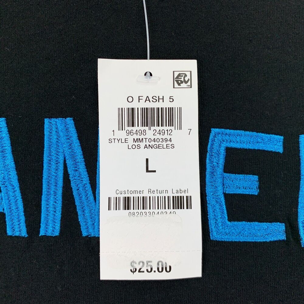 And Now This Mens Oversized Fit Embroidered LA Los Angeles T-Shirt Black L - Picture 2 of 4